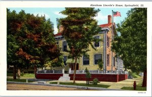 Abraham Lincolns Home Springfield Illinois Postcard