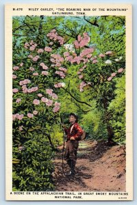 c1940's Wiley Oakley The Roaming Man Of Mountains Gatlinburg Tennessee Postcard