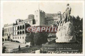 Old Postcard Monaco Palace of the Prince and commemorative monument