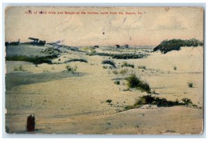 View Of Sand Hills And Beach At The Hollies North From VA Beach VA Postcard