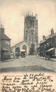 UK St Margaret's Church Leicester Vintage Postcard 07.14