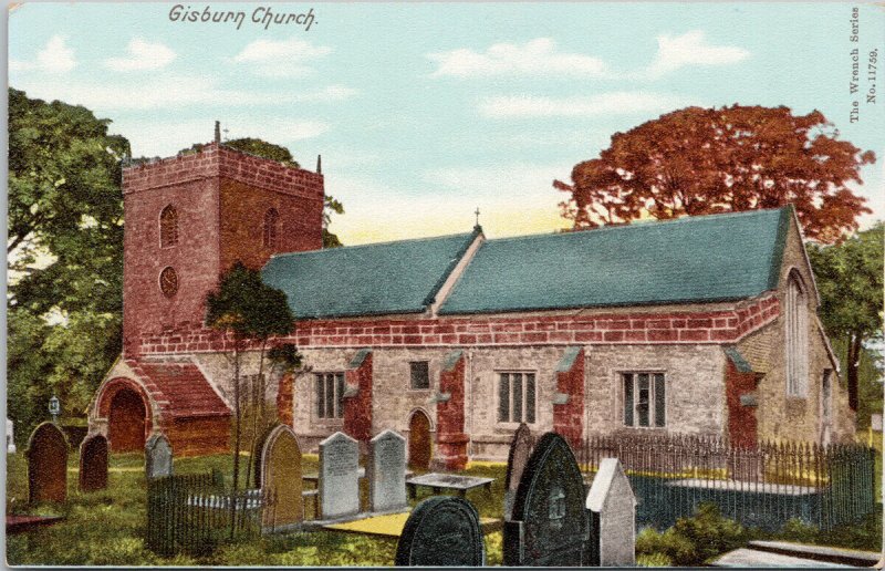 Gisburn Church Cemetery Yorkshire England Unused Wrench Series 11759 Postcard H7 