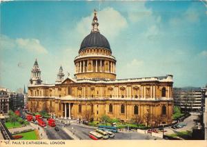 B87302 st paul s cathedral london double decker bus   uk