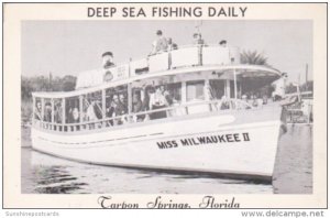 Florida Tarpon Springs Miss Milwaukee II Deep Sea Fishing Boat