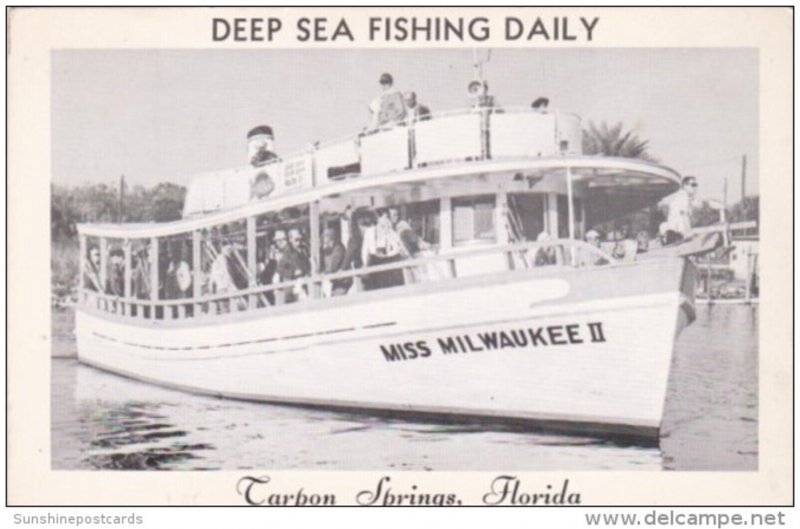 Florida Tarpon Springs Miss Milwaukee II Deep Sea Fishing Boat