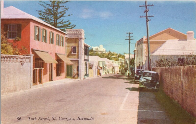 York Street St. George's Bermuda Postcard PC568