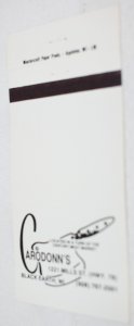 Carodonn's Black Earth Wisconsin 30 Strike Matchbook Cover