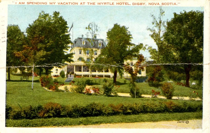 Canada - Nova Scotia, Digby. Myrtle Hotel         (crease)