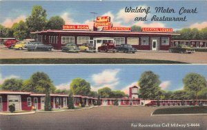 Waldorf Maryland 1950s Postcard Waldorf Motor Court & Restaurant