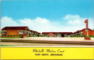 Mitchell's Modern Court Motel Fort Smith AR Vintage Postcard Q50