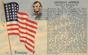 Lincoln's address Delivered at Gettysburg, Pennsylvania, USA Civil War 1943 