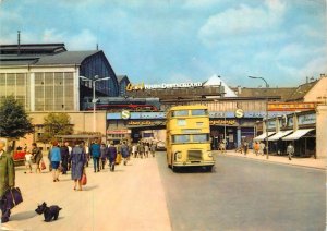 Germany Berlin railway station bus truck postcard