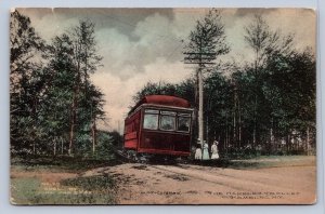 J92/ Hamburg New York Postcard c1910 Hamburg Trolley Tracks 536