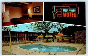 GRETNA, Louisiana LA ~ Roadside WEST HOUSE MOTEL 1972 Jefferson Parish Postcard