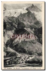 Old Postcard Dauphine La Grave Vue Generale and La Meije