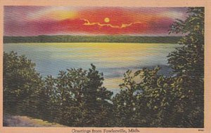 Michigan Greetings From Fowlerville 1953