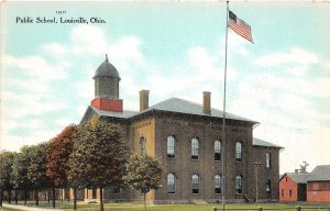 F87/ Louisville Ohio Postcard c1910 Public School Building