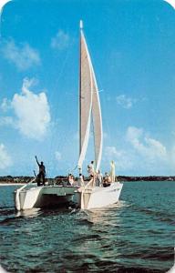 Christiansted St Croix Virgin Islands Catamaran Sailboat Postcard J76242