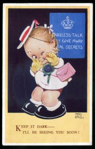 dc1995 - Artist- MABEL LUCIE ATTWELL Postcard 1910s Humor Winking Girl