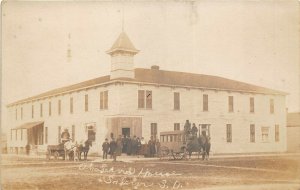 Salem South Dakota 1910 RPPC Real Photo Postcard The Lewis House Hotel McCook Co