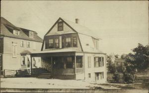 Home - Winthrop MA Message and Cancel 1908 Real Photo Postcard