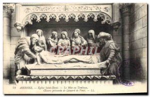Old Postcard Amboise Church of St. Denis The design Leonard da Vinci tomb