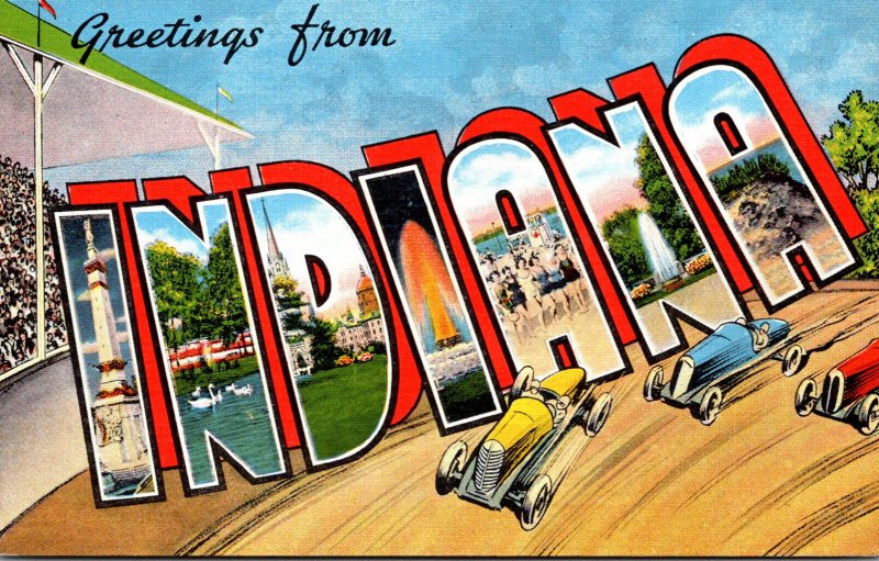 Indiana Greetings Large Letter Linen