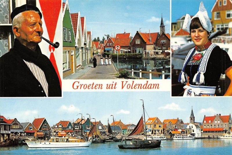 Arashigaoka bruid Overtuiging Netherlands Groeten uit Volendam traditional costumes, pipe, multiviews |  Europe - Netherlands - Noord-Holland - Volendam, Postcard / HipPostcard