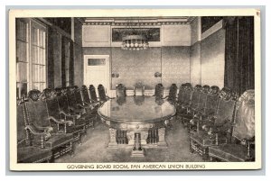 Vintage 1910's Postcard Governing Board Room Pan American Union Washington DC