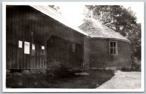 Brookline Vermont 1950s Modern RPPC Real Photo Postcard Round House School