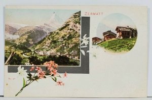 ZERMATT c1899 Switzerland Suisse Multi View Postcard G14