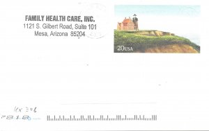 US UX306 used. 1999  The Block Island Lighthouse.