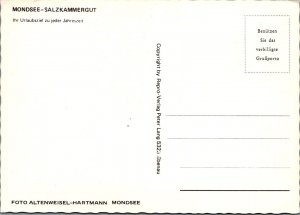 Austria Postcard - Mondsee Salzkammergut, Ihr Urlaubsziel Zu Jeder RR17536