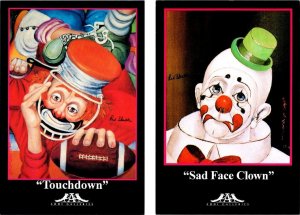 2~4X6 Postcards Reno NV Nevada ADDI GALLERIES Art Advertising RED SKELTON~CLOWNS