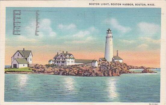 Massachusetts Boston Boston Light Boston Harbor 1939