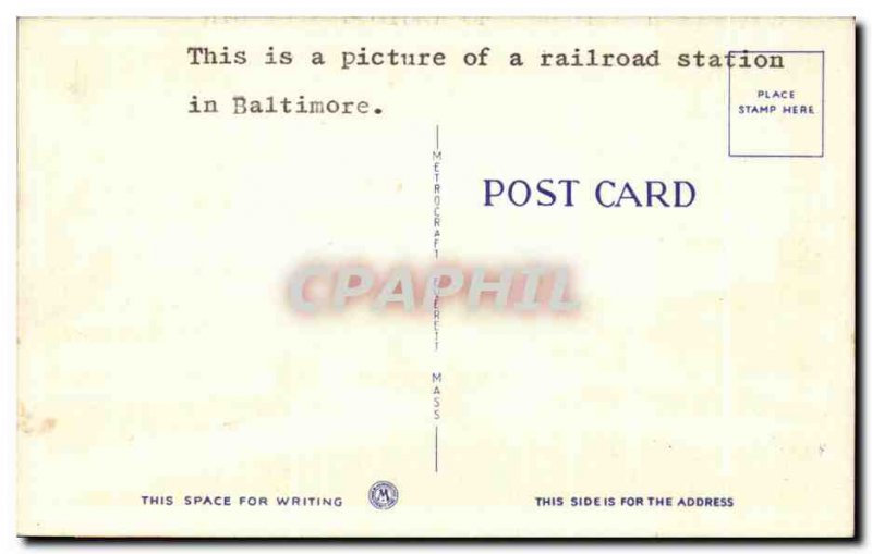 Old Postcard Pennsylvania Station Baltimore