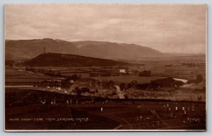 RPPC Abbey Craig From Stirling Castle  Scotland  Postcard