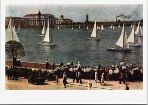 Russia Leningrad/St. Petersburg Regatta on the Neva Vintage Postcard BS.28