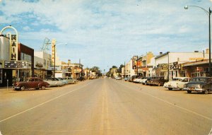 Vernal Utah Main Street, Movie Theatre, Photochrome Vintage Postcard U6933
