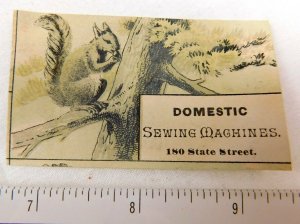 1870's Engraved Dunlap & Tyler Domestic Sewing Machines Chicago Trade Card 1 F51