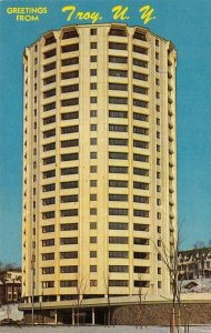 TROY, NY John F. Kennedy Towers New York c1960s Vintage Postcard