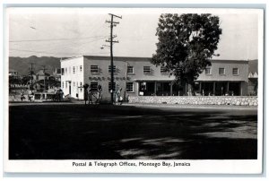 c1950's Postal & Telegraph Offices Montego Bay Jamaica RPPC Photo Postcard