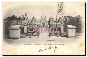 Postcard Old Palace of Fontainebleau Grid Honor Court and Farewell