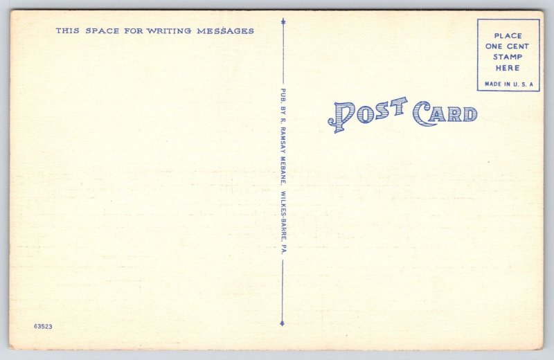 Lackawanna County Courthouse Scranton Pennsylvania PA Pathway Trees Postcard