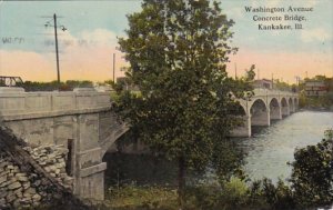 Illinois Kankakee Washington Avenue Concrete Bridge 1911