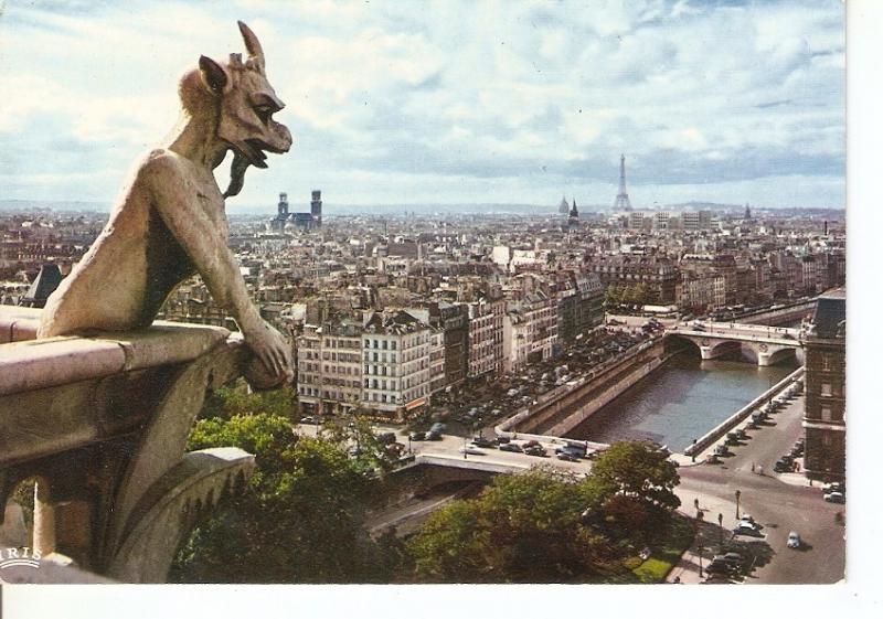 Postal 040516 : Paris. Le Diable fue des Tours Notre-Dame