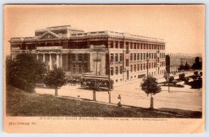 Pre-1908 EASTERN HIGH SCHOOL BALTIMORE MARYLAND MD HAND COLORED ALBERTYPE CO