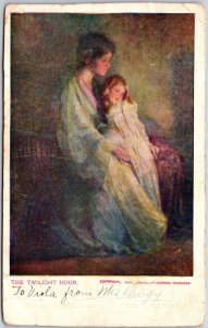 1910's The Twilight Hour Portrait Mother and Child Posted Postcard