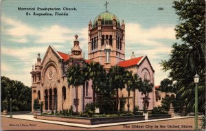 Memorial Presbyterian Church St. Augustine FL Postcard PC135