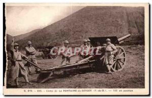 Postcard Old Army Camp Berger Fountain in position 105